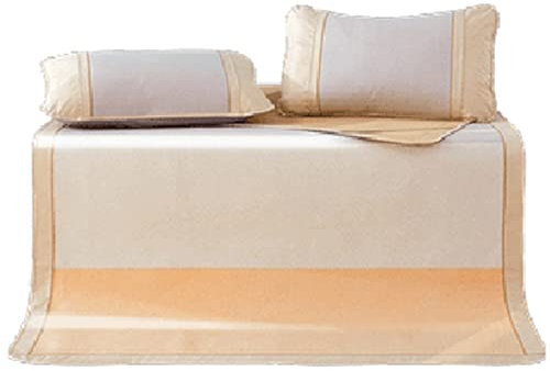 Kühlmatratze Sommer Isomatte, Doppelseitige Faltbare Rattanmatte Glatte Klimaanlagenmatte für Schlafzimmer Doppelbettauflage,150 * 190cm(59x75inch)