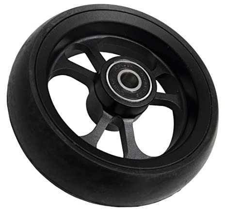 FabaCare Lenkrolle für Rollstühle, Rollstuhlrad, Ersatzrad, Rad, Aluminiumfelge, Spezialversiegelung, Schwarz, 4 Zoll