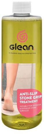 GLEAN Anti-Slip Stone Grip Treatment | NON-SLIP | Increases Traction On All Slippery Stone Surfaces | Natural Finish |500ml
