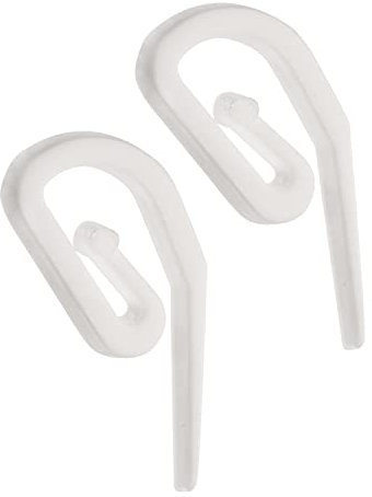 White Plastic Curtain Hooks | Hooks For Pencil Pleat, Window, Door & Shower Curtains | Heavy Duty Hook for Header Tape & Drapery | Pack of 50-2.8 x 1.2cm | The Bead Shop - A UK Brand