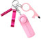 Lot de 4 alarmes personnelles avec alarme personnelle - Accessoires de porte-clés de sécurité pour femme, ensemble de porte-clés d'autodéfense avec alarme personnelle, rose