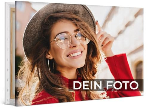 BILDER DE Personalisierte Leinwand | Fotoleinwand mit eigenem Bild | Leinwandbild als Geschenk | selbst gestalten | Leinwand bedrucken lassen | Custom Canvas | Hochformat 20x30 cm