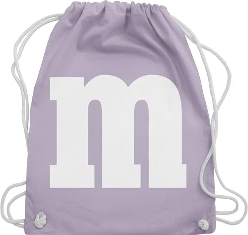 Turnbeutel Rucksack - Karneval Fasching - Taschen - Gruppen M und M Aufdruck I M&M Kostüm Gruppe I MundM & M I MM I Fastnacht I Fasnacht I Fasnet - Unisize - Pastell Lila - rucksäcke jga