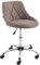 CLP Arbeitshocker Lazio I Kunstleder Oder Stoff I Höhenverstellbarer Arbeitsstuhl I Rollbar, Farbe:Taupe, Material:Stoff