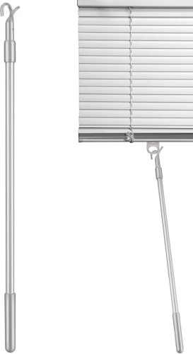 Cabilock Metal Vertical Blinds Replacement Wand with Hook Blind Tilt Rod for Blind Operation Blinds Opener Stick for Home Use