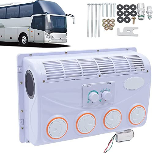 JODAIS Ensemble de climatiseur 360 ° évaporateur pour Voiture Caravane Camion Bus Camping-Car 12 V/24 V, 32 noyaux en Aluminium, détendeur de Type H, Moteur en Fil de cuivre 80 W 24V