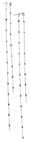 Miancheng 925 Sterling Silber Extra Lange Anhänger Ohrringe Hänged,Linie Threader Ohrringe für Damen,Frauen,Braut,Mädchen(16cm)