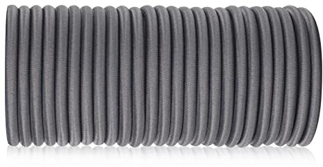 6mm x 30M Gris, Corde de sécurité élastique, Sangles élastiques, Filets de Chargement, Articles de sécurisation, Projet de Bricolage