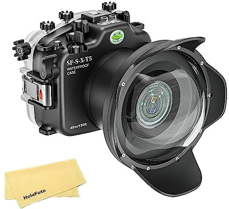 Seafrogs [40M/130Ft] Alloggiamento Subacqueo Per Porta A Cupola Fuji Xt5 W/6 Pollici, Custodia Per Telecamera Immersione Impermeabile Per Fujifilm Xt5 Per Xf 16-80Mm F/4 R, Xf 18-55Mm F/2.8-4 R