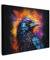 MuchoWow© Leinwand 70x50 cm Deko Schlafzimmer Aesthetic Leinwandbilder Wohnzimmer Gemälde Foto Geschenk Living Room Decoration Banksy - Street Pop Art - Vogel - Krähe - Graffiti - Schwarz