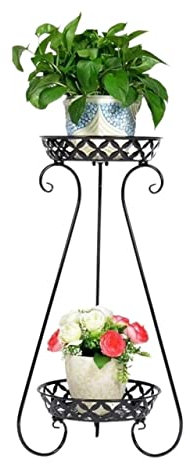 Blumenständer Blumenregal Blumenbank Blumenständer Aus Schmiedeeisen Im Europäischen Stil Für Den Innen- Und Außenbereich Pflanzenständer Blumentreppe Pflanzenregal ( Color : Siyah , Size : 36*80cm )