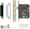 Decoranddecor Sash Mortice Door Lock with Keys - 3inc / 76mm - Satin Nickel - Fire Rated - UKCA & CE Approved