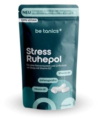 be tanics Stress Ruhepol für Nerven- und Zellschutz mit Ashwagandha und Vitamin B