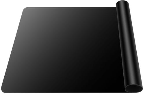 Kssvzz Large Silicone Mat for Resin 70x50 cm, Non Stick Silicone Sheet for Worktops, Heat Resistant Mat Craft Mat, Kitchen Worktop Protector, Black