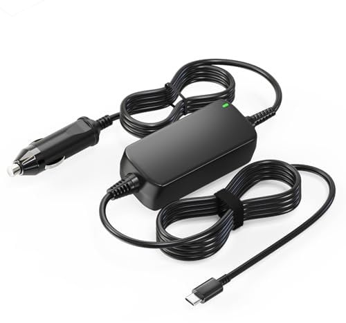 Basicvolt 12V/24V 100W Car Laptop Charger USB C for HP Dell Acer Asus Lenovo Thinkpad Toshiba Samsung Sony and All Type-C Devices Power Adapter