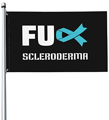 Fuck Sklerodermie-Bewusstseinsflagge, 90 x 150 cm, Innen- und Außendekoration, Wandbanner, Flaggen mit lebendigen Farben
