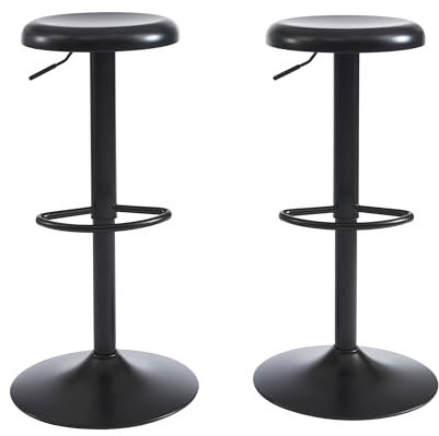 BAÏTA Tabouret Holy en métal Noir Mat