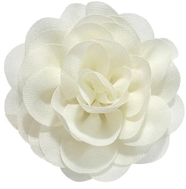 85mm Broches Délicates En Forme De Rose En Mousseline De Soie Faites à La Main En Tissu Épingles à Revers Pour Femmes Fête Banquet Robe Costume Vêtements Accessoires Bijoux Cadeaux (Beige)