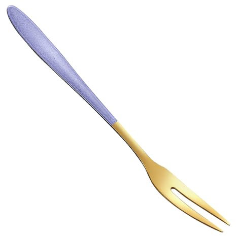 Zwei Zinken Gabel Edelstahl Ergonomischer Griff Kuchen Gabel Picking Food Wiederverwendbar E