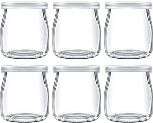 Danmu Art 200ml Yogurt Pudding Glass Jars with Plastic Lids Mini Cup Small Glass Bottles (9)