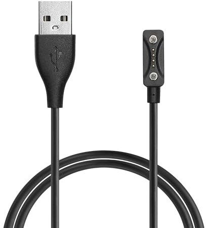 kwmobile USB Kabel Charger kompatibel mit Polar Ignite 3 / Pacer/Pacer Pro/Vantage V3 / Vantage M3 Ladekabel - Smart Watch Ersatzkabel - Fitnesstracker Aufladekabel in Schwarz