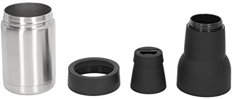 Enfriador de latas y botellas con aislamiento al vacío, Enfriador de latas con abridor de botellas, Enfriador de latas de doble pared, Aislamiento de latas de acero inoxidable de (Steel Color)