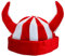 MIJOMA Weihnachtsmütze Nikolausmütze Santamütze mit Plüsch-Fellrand - Unisex für Erwachsene, Kuschelweich, Ideal für Weihnachtsfeier, 100% Polyester, One Size (Rot/Weiß Wikingerhörnern)