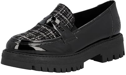 Rieker Damen 47550 Loafer, Schwarz, 42 EU