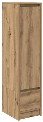 vidaXL Highboard - Engineered Wood, 29.5x34x119.5 cm Artisan Oak Cabinet with Flexible Door Installation and Ample Storage for Living Room or Dining Area