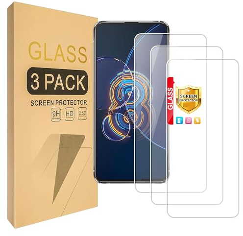 Lucyliy (3 Pack) Compatible for Asus Zenfone 8 Screen Protector Tempered Glass,Case Friendly [9H Hardness][High definition Anti Scratch]