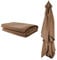 Teahutty Auvent de rechange rectangulaire pour parasol de terrasse, 6 baleines, 3 x 2 m, Pour plage, piscine, terrasse, jardin(auvent uniquement) (kaki, 3x2m)
