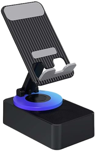Haut-parleur à induction pour téléphone portable, support d'amplification Wi-Fi, appareil audio rotatif à 360 °, outil de divertissement portable pour table à domicile, réunions de bureau, voyages en