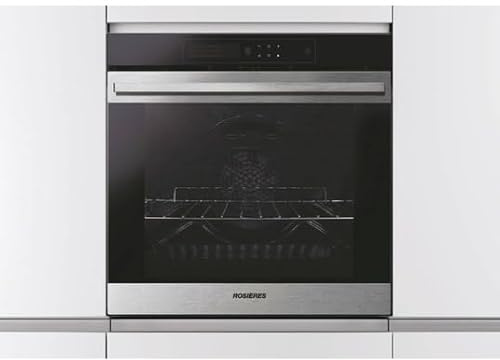 Rosières RFC3O0879IN WF – Four encastrable pyrolyse 80L – Chaleur tournante – Connecté Wi-Fi & Bluetooth – 11 fonctions – Rails télescopiques – Classe A – Inox