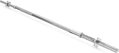 Gymtek Kurzhantelstangen – Langhantelstange 150cm Länge - Ø 30mm – Krafttraining - Fitness Gewichtheben – Hantelstange – Hantel - Gehärteter Stahl – Sternverschlüsse