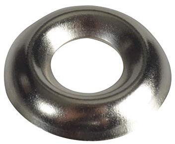 Forgefix Screw Cup Washers Solid Brass Nickle Plated No.6 Bag 200