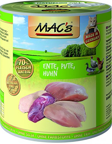 MAC's Cat Ente, Pute & Huhn (getreidefrei) 6 x 800 g