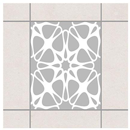 Pattern Design GmbH Adesivo per Piastrelle – Floreale di Cristallo 25 cm x 20 cm, Dimensioni Set: 6 Pezzi