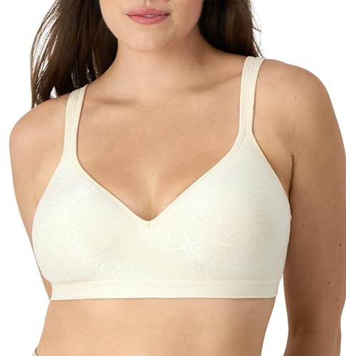Bali Women's Comfort Revolution Wire Free Bra, Light Beige Swirl, 38C