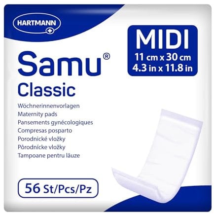 Samu Classic Midi Wöchnerinnen-Vorlagen Wochenbettbinden Einlagen 1x56 Stück