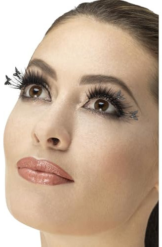 Smiffys Wimpern, Schwarz, Oben, Schmetterling, Kleber inklusive