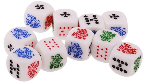 Sharplace 10 PCS 12mm Sechs- Würfel Für -Schürhaken-Kartenspiel-Bevorzugungen Spielzeug