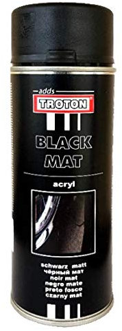 Troton 1K RAL9005 ACRYLLACK LACK SPRAY 400ml SCHWARZ MATT ACRYL AUTOFARBE FARBE AUTOLACK SPRÜHLACK SPRÜHDOSE (1)