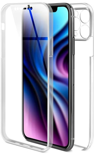 ONEFLOW Touch Case für iPhone 11 Pro Hülle 360 Grad Komplett Schutz beidseitig, Handyhülle mit Displayschutz, TPU Schutzhülle durchsichtig vorne und hinten stoßfest, Klar