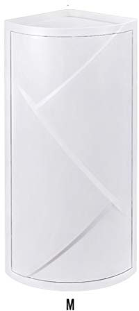 Axjzh Étagère Triangulaire Rotative, Support De Stockage À Double Couche À 360 Degrés Organisateur De Douche d'angle Armoire De Rangement Cosmétique (Blanc et Ivoire),Blanc,M