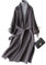 GL SUIT Damen-Wollmantel, Winter, einfarbig, doppelseitig, Kaschmirmantel, schmal, warm, lang, Wollmantel, Jacken, Outwear mit Gürtel, grau, M