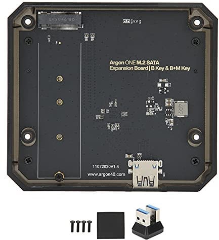ASHATA Für Argon ONE M.2-Erweiterungskarte für 4B, M.2-SATA-SSD auf USB 3.0-Erweiterungsmodul/M.2-SSD-NGFF-Schlüssel B und Schlüssel B + M (2280 2260 2242 2230)