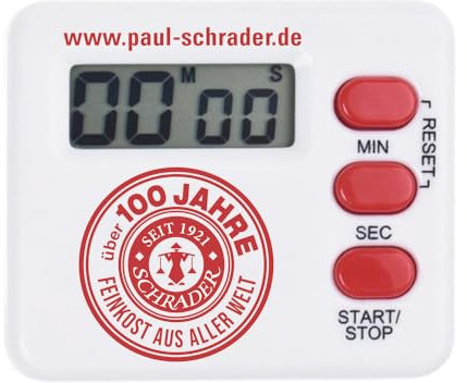 Tea Timer 100 Jahre Schrader, inkl. Batterie (H 5 cm x B 6 cm)