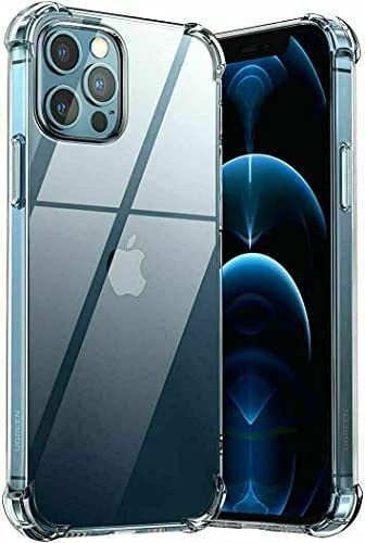 SFthingsss Case for iPhone 12 Pro Max 6.7-Inch Shockproof Transparent Bumper Cover, Anti-Scratch Clear Back, Drop Protection, HD Clear