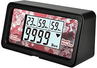 NInE-ROnG Hintergrundbeleuchtung Digital 9999 Tage Countdown Uhr Timer mit Großem LCD Anzeige für Ruhestand,Hochzeit,Urlaub,Weihnachten und Kalenderereignisse(NR-HM200C)