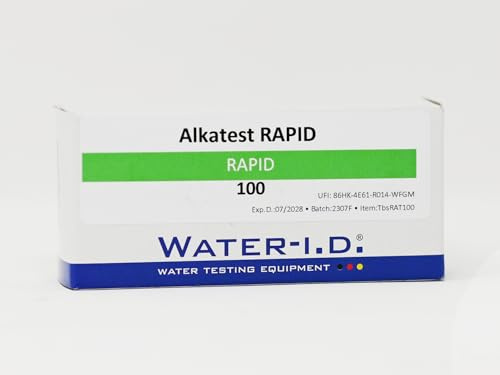 Water-ID - Alkatest Rapid Tablets | Measures Alkalinity 0-250 mg/l | Fast-Dissolving for Pool & Spa | Compatible with Pooltester Range | 100 Tablets, White
